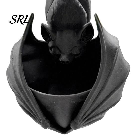 Small Plant Container 3D Printed Hanging Bat Pot, Shaped Planter, Creative Halloween Alternative Gardening Decor Flowerpots, Gothic Holder for Indoor