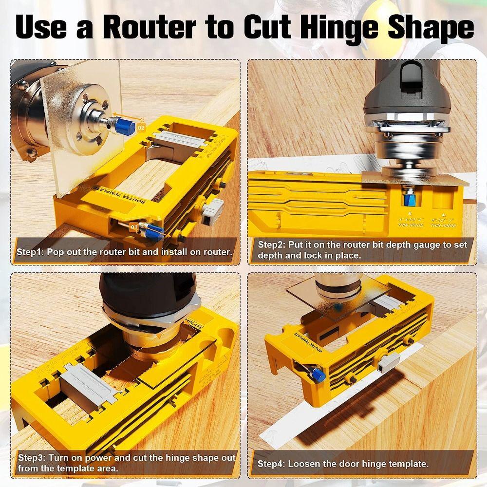 Accurate Scoring Door Mortise Tool Door Mount Door Installation Kit 1-3/8" or 1-3/4" Thick