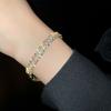 Gold Color Hand Chain Crystal Wristband New Jewelry  Women