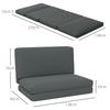 3-in-1 Foldable Recliner, Guest Mattress, Divisible, 138 cm Wide, Dark Grey