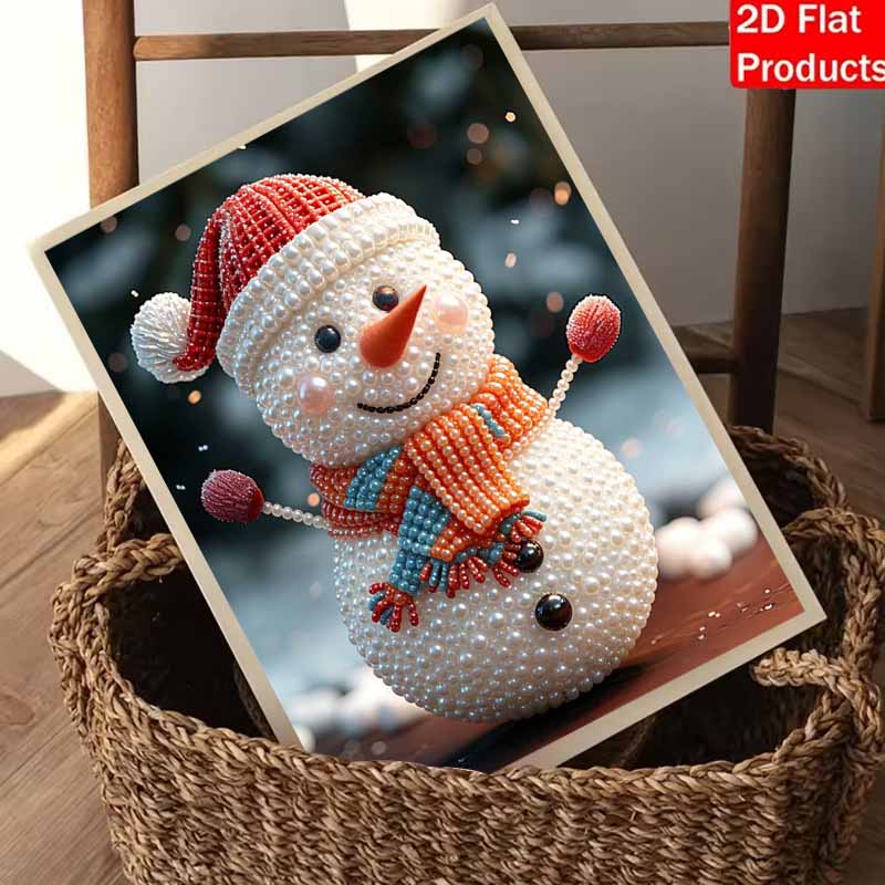 Christmas Snowman Pearl Painting Kit Handmade DIY Home Decoration Painting