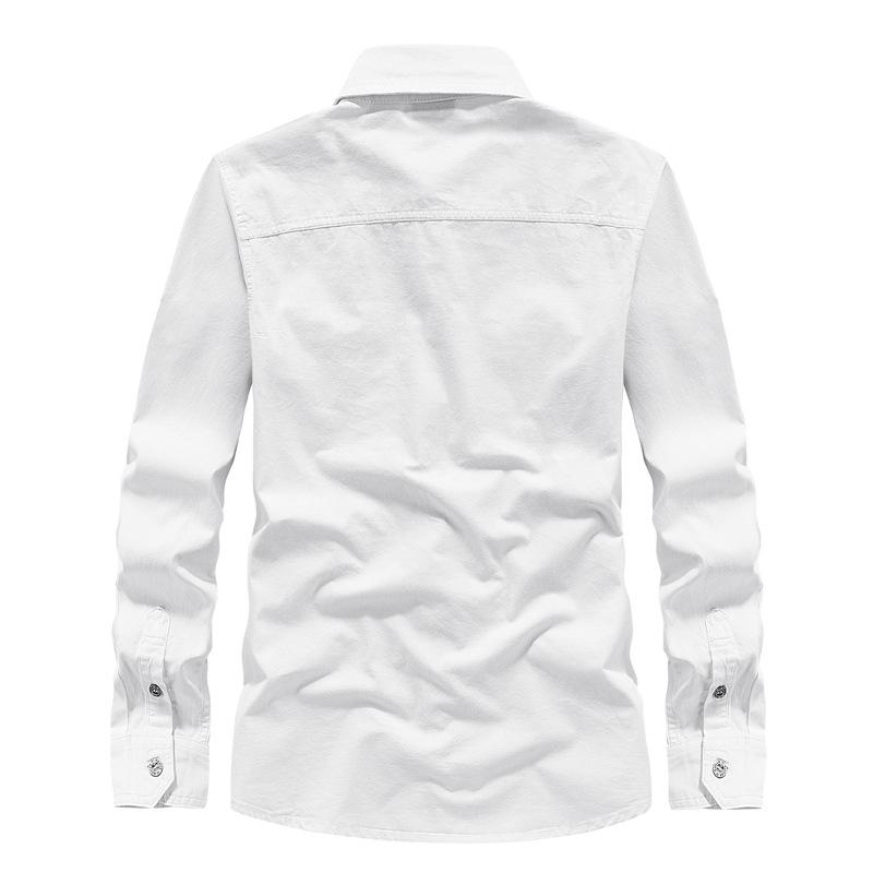 Мужская рубашка из чистого хлопка с длинными рукавами, большая зеленая рабочая рубашка в стиле милитари, мужская