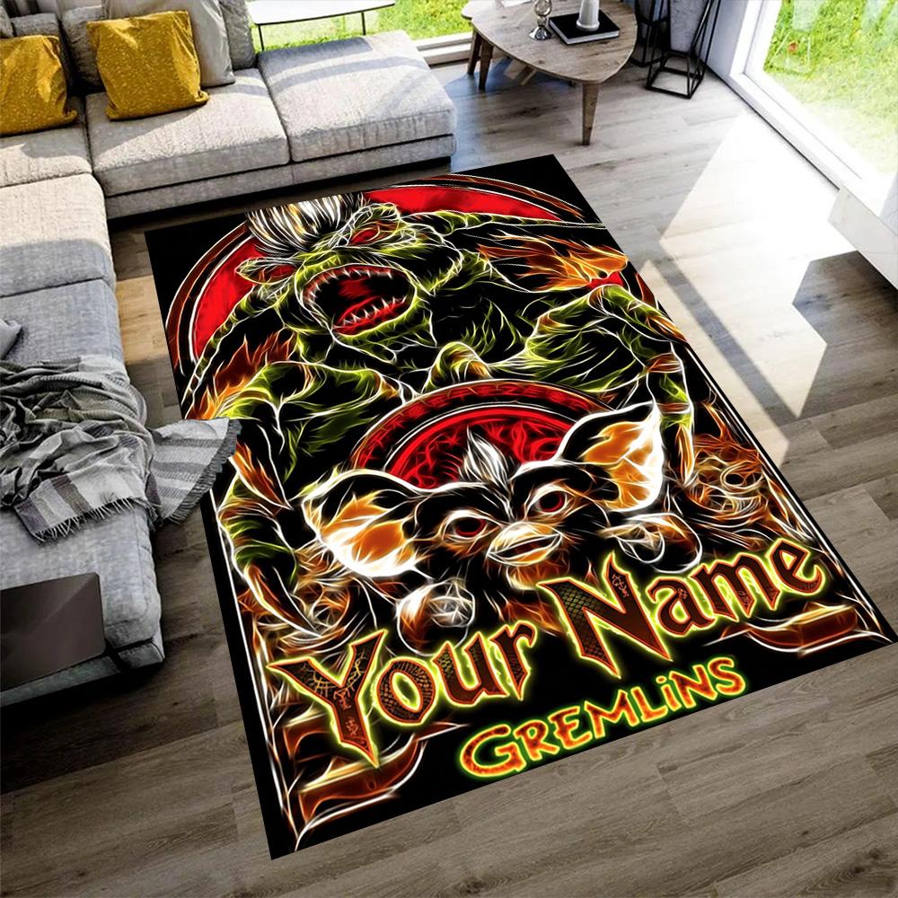 Gremlins Personalized Name Floor Rug Office Rug Perfect for Study room Playrooms Outdoor Decorate room Antislip Carpet Anime Office Decor