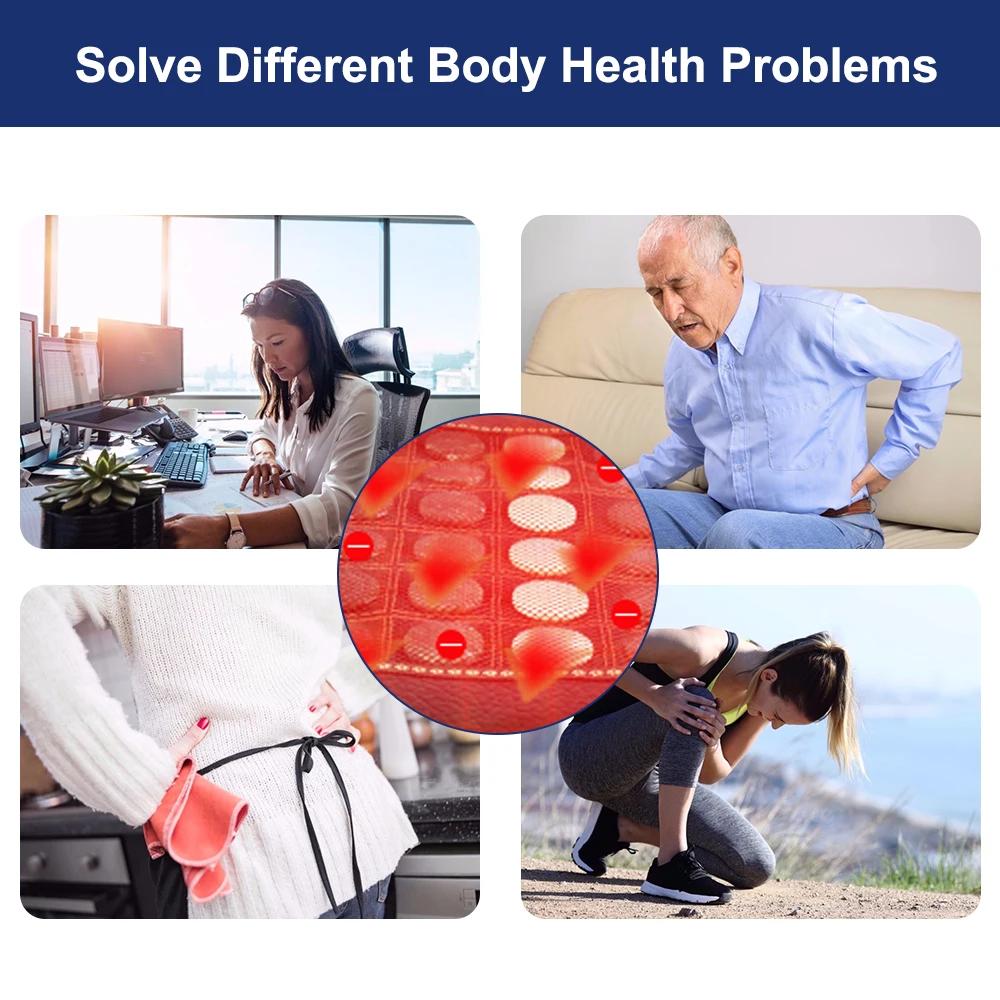 Турмалиновый коврик из натурального нефрита, электрическая массажная подушка, акупрессура, инфракрасный нагрев, терапия для сидения из полиуретана, расслабление мышц для мышц тела