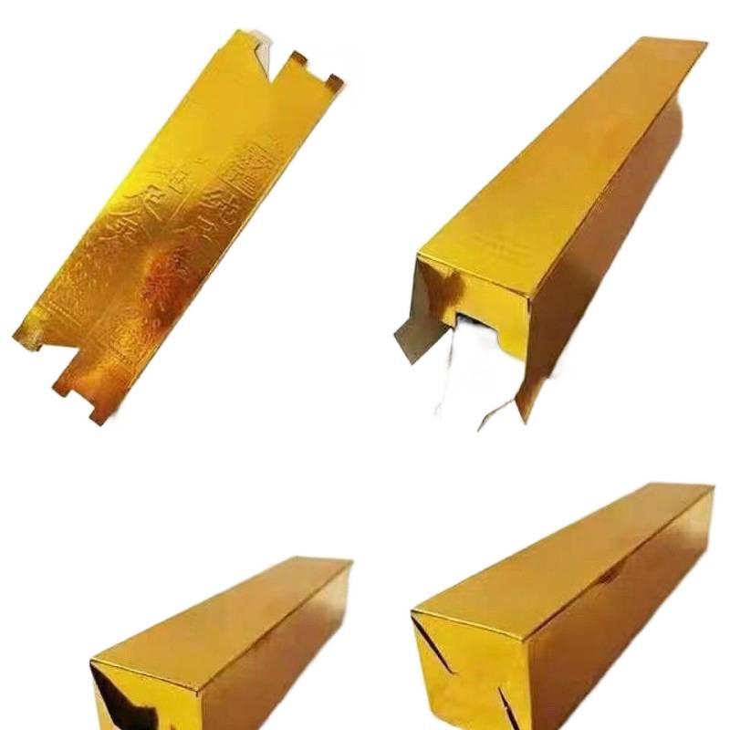 Handmade Origami Gold Bars: Semi-Finished, No-Fold, No-Glue, Available In Large, Medium, and Small Sizes.