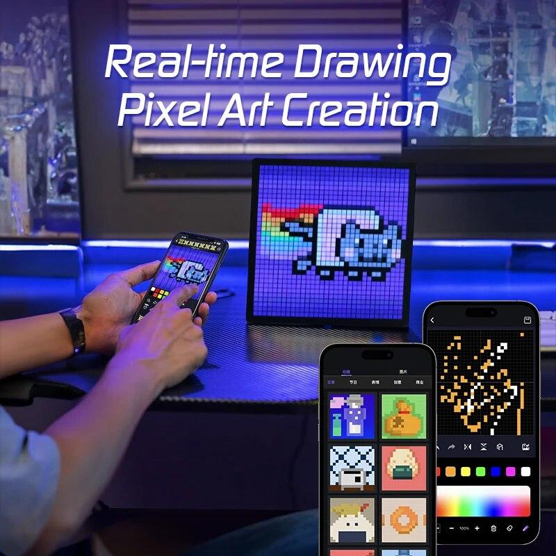 32X32 NFT Pixel Art светодиодный дисплей, крутой Bluetooth-динамик, приложение для управления, художественный дисплей для декора игровой комнаты, DIY граффити, анимированная рамка