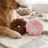 Round Shape Dog Chew Ring Plush Surface Puppy Play Toy Squeaky Pet Toy  Daily Pet Entertainment