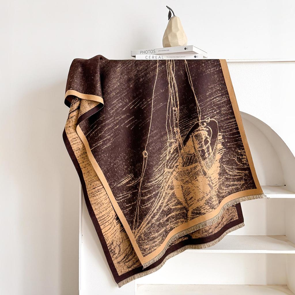 New Luxury Brand Cashmere Women Print Scarf Winter Warm Shawl and Wrap Bandana Pashmina Female Foulard Blanket Poncho Scarves