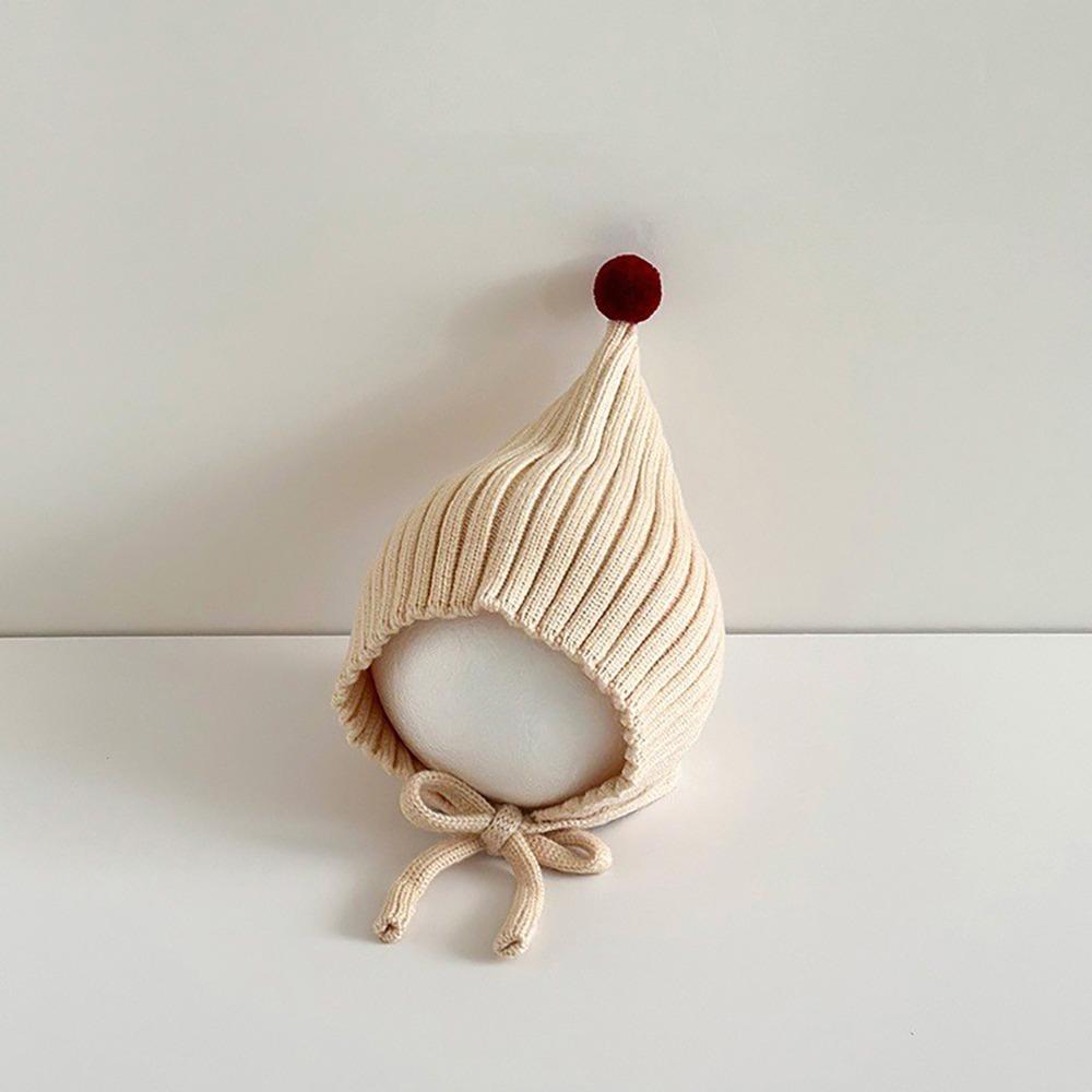 Однотонная детская шапочка-бини с дизайном шнуровки, детские пуловеры, новая детская вязаная шапка