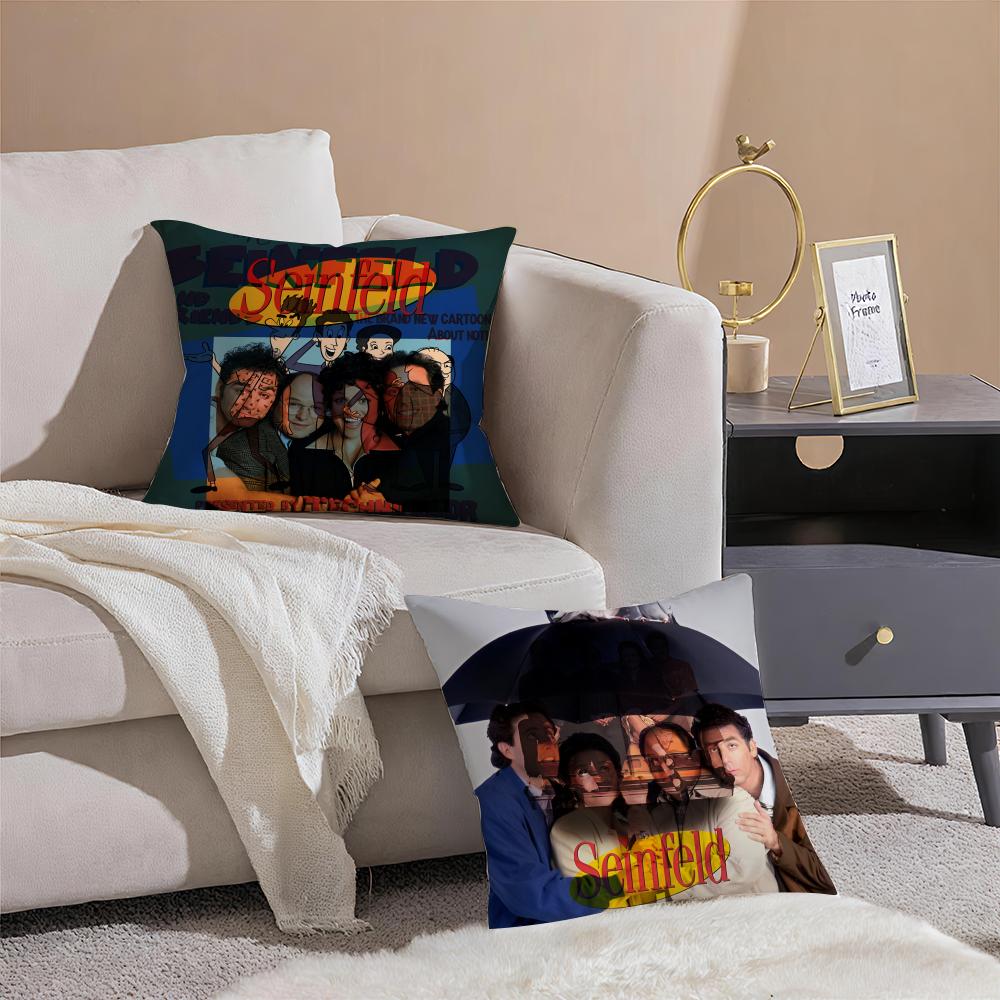 Vantage Sitcom Movies S-Seinfeld Наволочка Двусторонняя Печать Короткий Плюш Чехол на Подушку для Дивана Спальня Прикроватная Подушка
