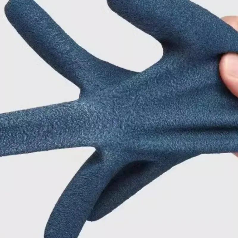 Rubber Impregnated Non-slip Gloves Men Anti Fouling Hard Wearing Work Glove Anti Dirty Workshop Factory Sturdy Nylon Work Gloves