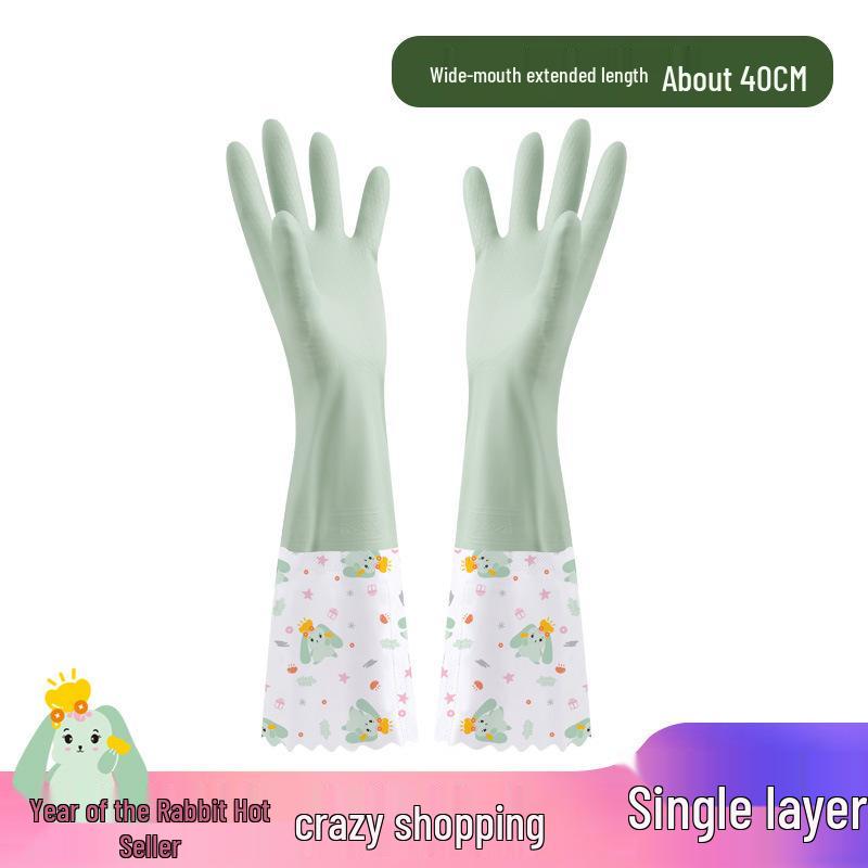 Резиновые перчатки для мытья посуды с флисовой подкладкой - Очень толстые, водонепроницаемые и теплые для использования на кухне или в прачечной