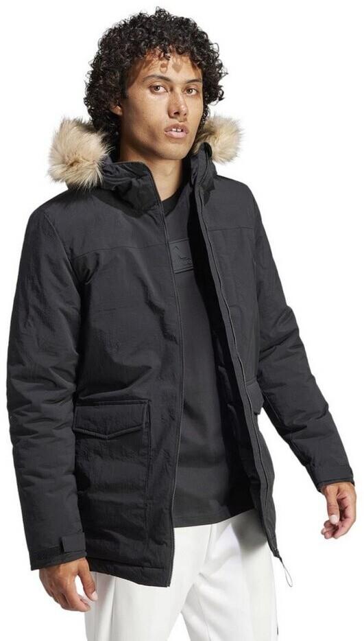 Зимняя куртка Adidas Hooded Fur Parka черного цвета