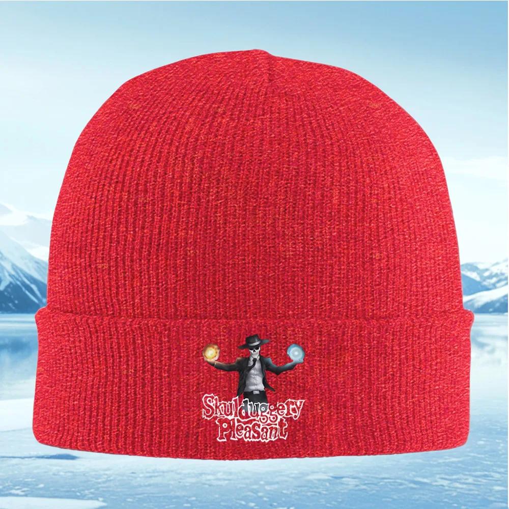 New Skeleton holds fire ballsdark Unisex Women Unisex Knitted Hat Beanie Pullover Cap Winter Thermal Warm Christmas Outdoor Cyclin