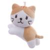 Cartoon Cute Six-Color Tilt Head Lying Plush Toy Cat Kitten Doll Backpack Pendant Decoration Christmas Halloween Gift Preferred