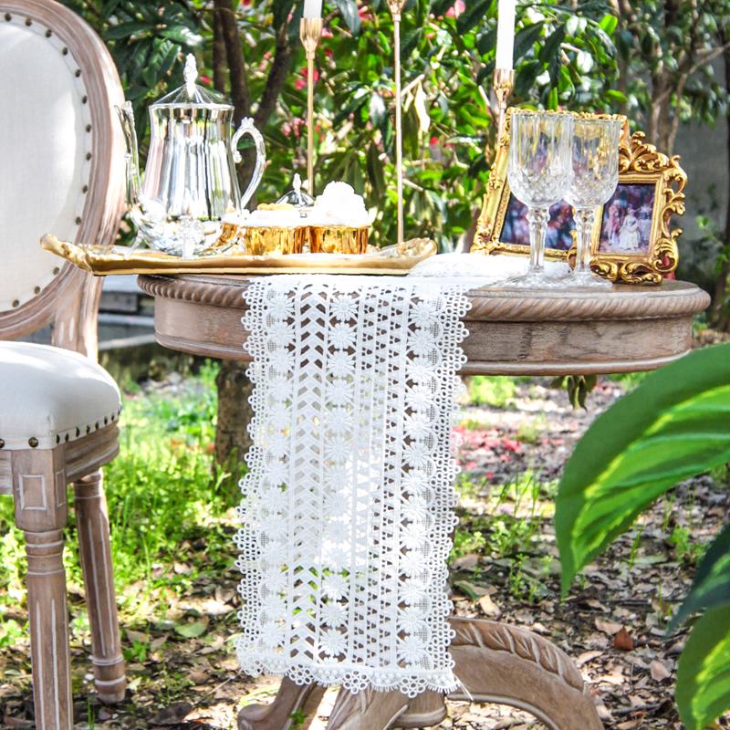 Бежевая кружевная дорожка для стола с кисточками из хлопка, декор для свадьбы, ажурная скатерть в скандинавском стиле, покрывало для стола, кофейные дорожки для кровати