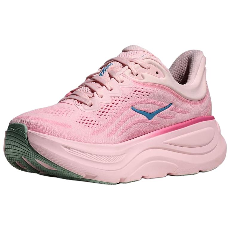HOKA One One Bondi 9 износостойкие дышащие светоотражающие беговые кроссовки женские розово-голубые 1162012-RSTP