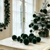 42/44pcs Flocked Christmas Ball Ornament Set Gift Box 3/4/5cm Christmas Cake Box  New Year