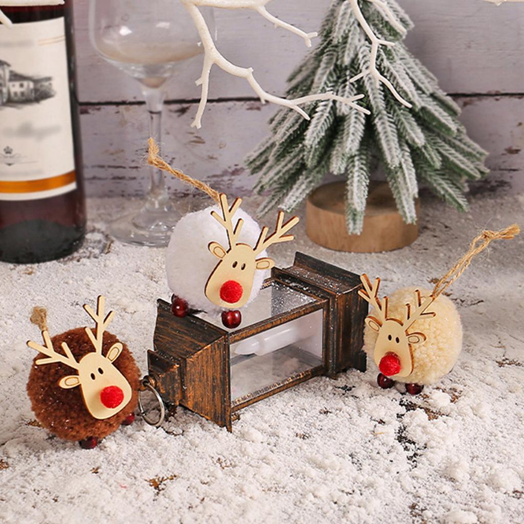 Comfortable Felt Deer Pendant Christmas Decorations Creative Elk Lamb Ball Christmas Tree Hanging Pendant Gift