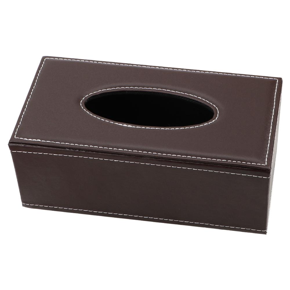 Прямоугольная коробка для салфеток из папиросной бумаги Домашнее хранение Домашние принадлежности Коробка для салфеток из ПУ кожи Держатель для бумаги Домашняя кухонная организация