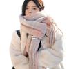 Warm Long Tassel Scarves Windproof Neck Warmer New Shawl Wrap  Autumn and Winter