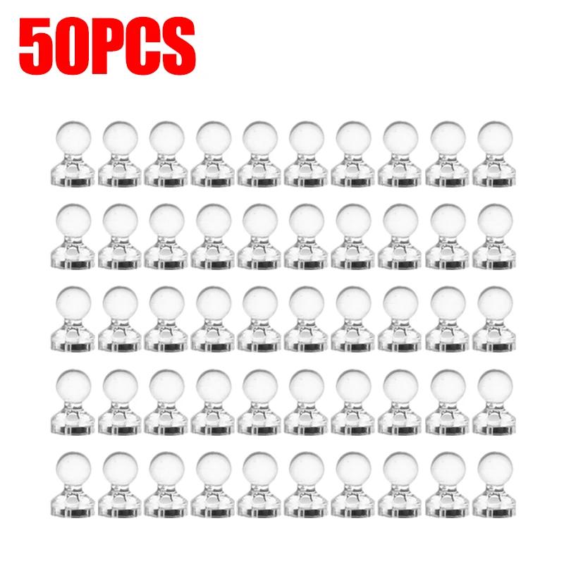 50/10 шт. прозрачные магниты канцелярская кнопка сильная магнитная кнопка для белой доски холодильник домашний офис класс маленькая кнопка присоска