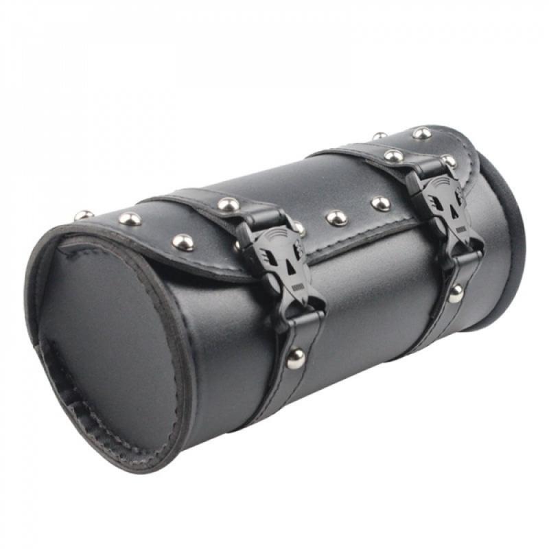 Waterproof Leather Motorcycle Saddlebags Durable Tool Bag Storage Pouch for Harley Sportster Touring Softail - Motorcycle