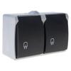 2 Gang Waterproof Outlet With Protective Cover Outdoor Power Socket Surfaces Type 2 Gang Wall Socket Easy To Use