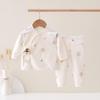 Комплект кимоно и штанов из чистого хлопка на все четыре сезона для новорожденного