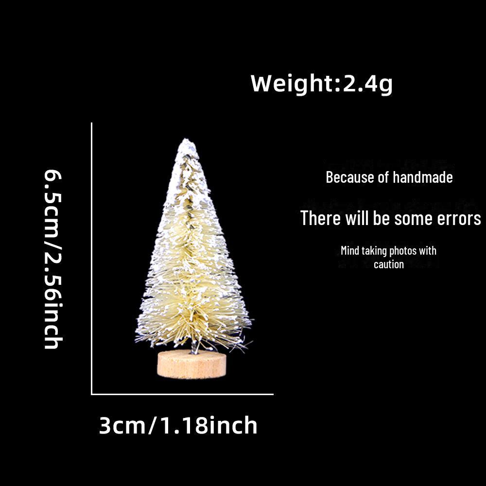 White Mini Christmas Tree Desktop Ornament - Small Christmas Decorations for Window Display