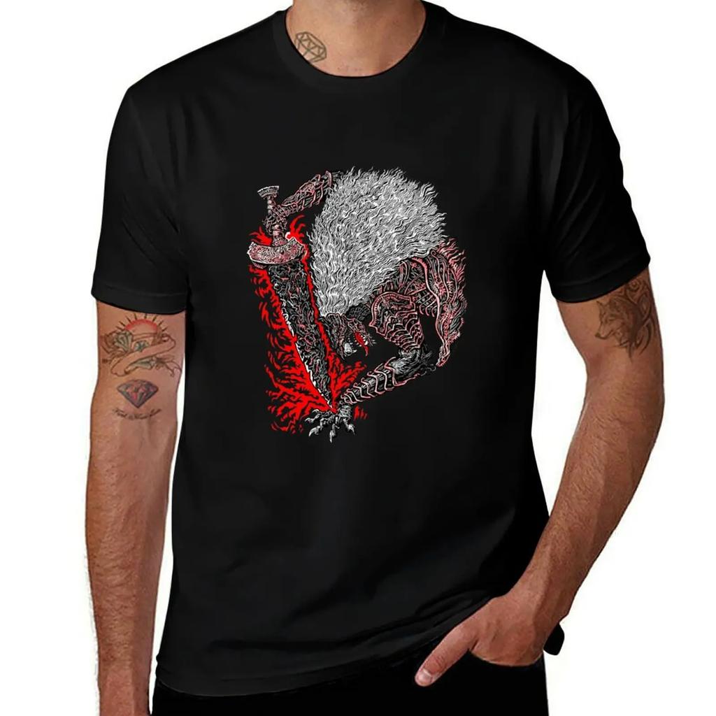Maliketh, The Black Blade T-Shirt anime tshirt aesthetic clothes plus size men clothing