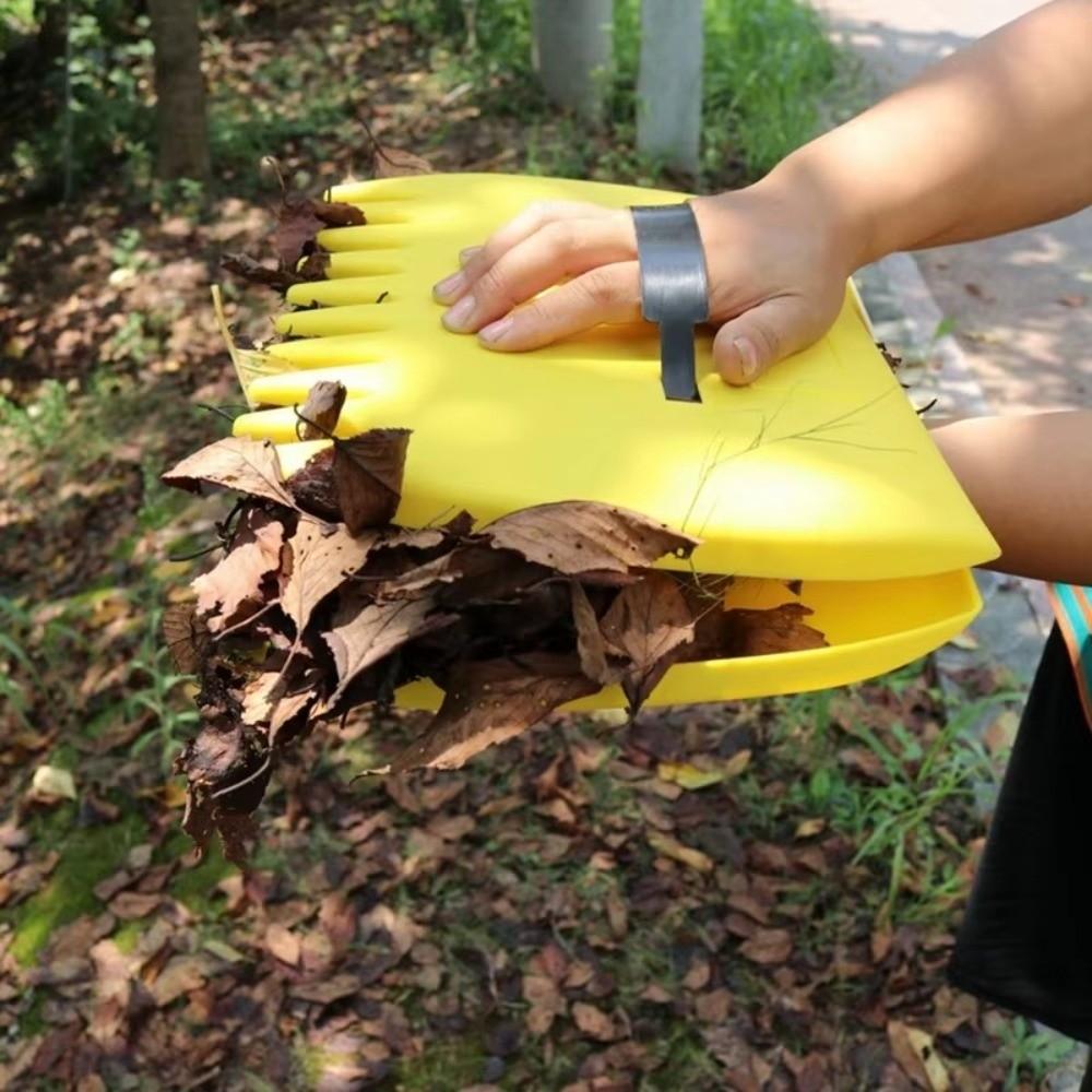 1 Pair Wear-resistant Leaf Catcher Handheld Leaf Collection Tool Garden Rake Yard Lawn