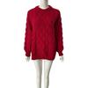 New Autumn and Winter Knitted Twist Loose Round-neck Knitted Sweater, Thickened Pullover Sweater with Thick Stitches
