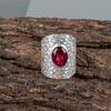 Pink Rubellite Gemstone 925 Sterling Silver Handmade Jewelry Statement Ring RR-17-5