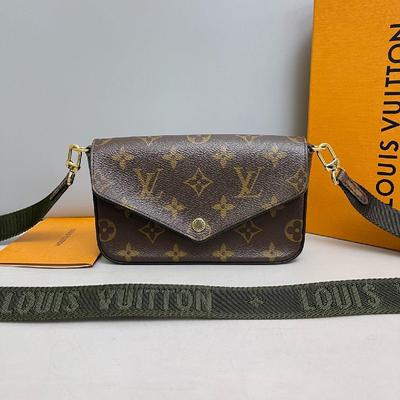 [Б/У] Multi Pochette Accessoires Felicie Стильная Универсальная Портативная Классическая Сумка-Комбинация Три-в-Одном из Канвы с Монограммой Coi - Очень Хорошее Состояние #URS7DT