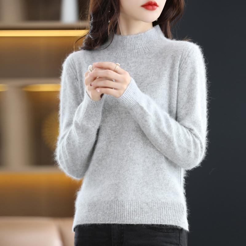Женский свитер с полуводолазкой Qinghe кашемир 30% кашемир 70% норковый кашемир женский осенне-зимний кашемировый свитер мягкий и теплый