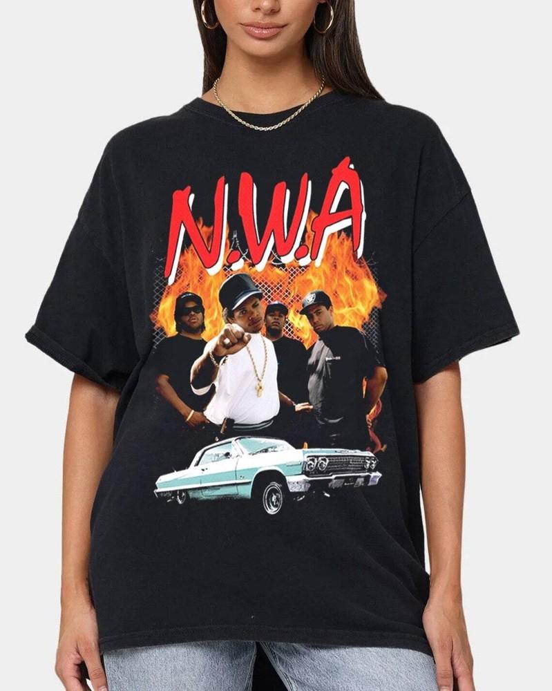 Мужская футболка Hip Hop NWA Eazy E Черная Хлопок Все Размеры от S до 5XL Унисекс Футболка