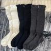 Модные ретро женские ажурные вязаные гольфы для женщин, мягкие, теплые, домашние, длинные, осенне-зимние, чулки, носки для ботинок