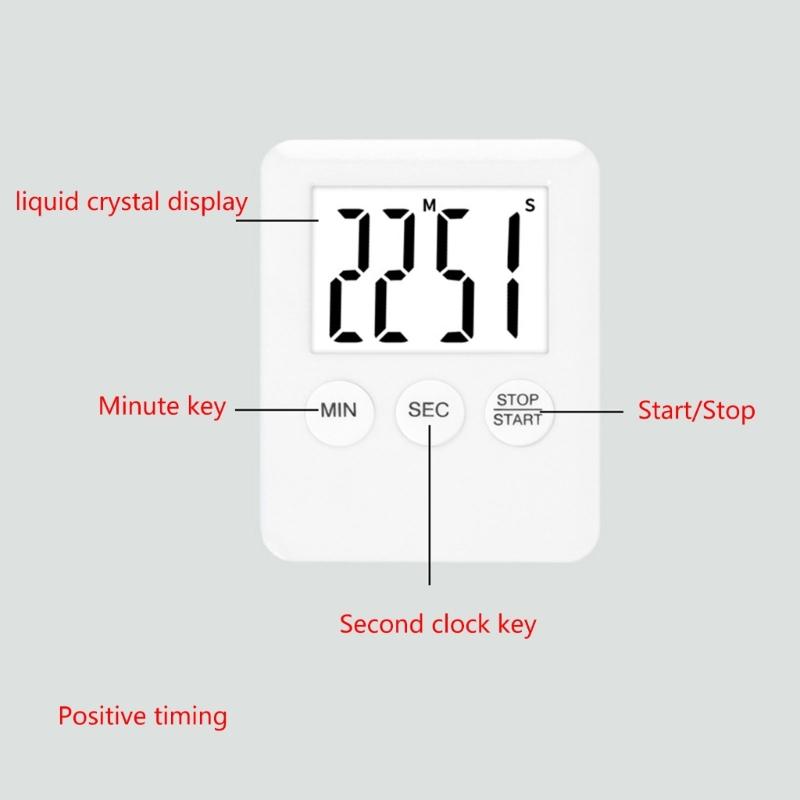 Digital Kitchen Timer Magnetic Countdown Countup Timer with Large LCD Display Easy for Cooking and Studying