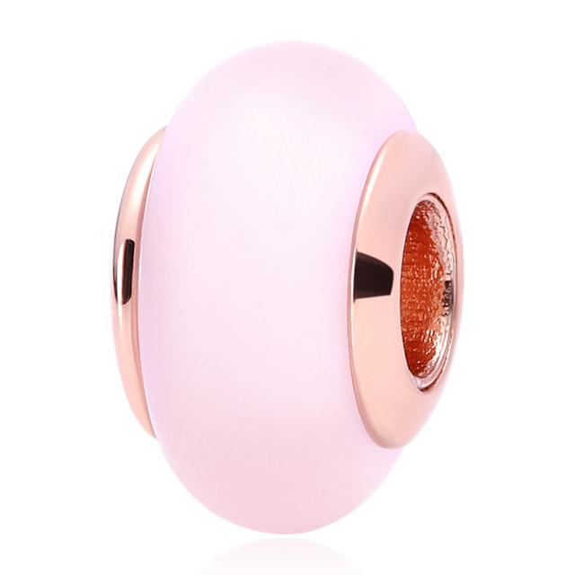 Подвеска из стерлингового серебра 925 пробы, романтическая розовая любовь, фиолетовый камень, подходящий для модного браслета для женщин, изготовление ювелирных изделий своими руками