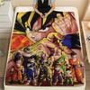 Dragon Ball Characters pattern Flannel Blanket, High quality Comfortable for All Seasons, Home Decor, Warmth and Comfort, Perfect for Gifts.