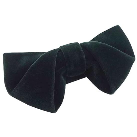 [Bowties.jp] Асимметричный галстук-бабочка из велюра, легко надевать, 9 цветов: Черный, Темно-синий, Синий, Зеленый, Фиолетовый, Коричневый, Бордовый, Красный (зеленый)