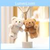 Cute Brown And White Bear Plush Doll With Pp Cotton Filling For Kids And Car Accessories
