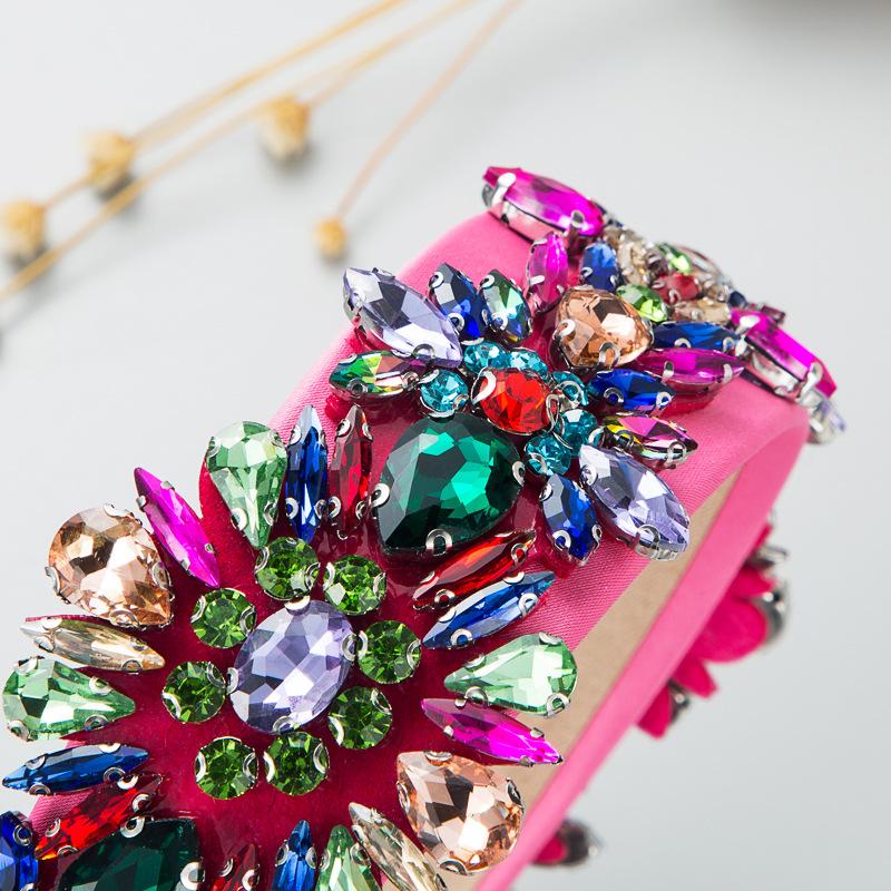 Женская винтажная повязка на голову с блестящими стеклянными кристаллами в стиле барокко, светлая роскошная темпераментная вечерние аксессуары для волос с широкими краями