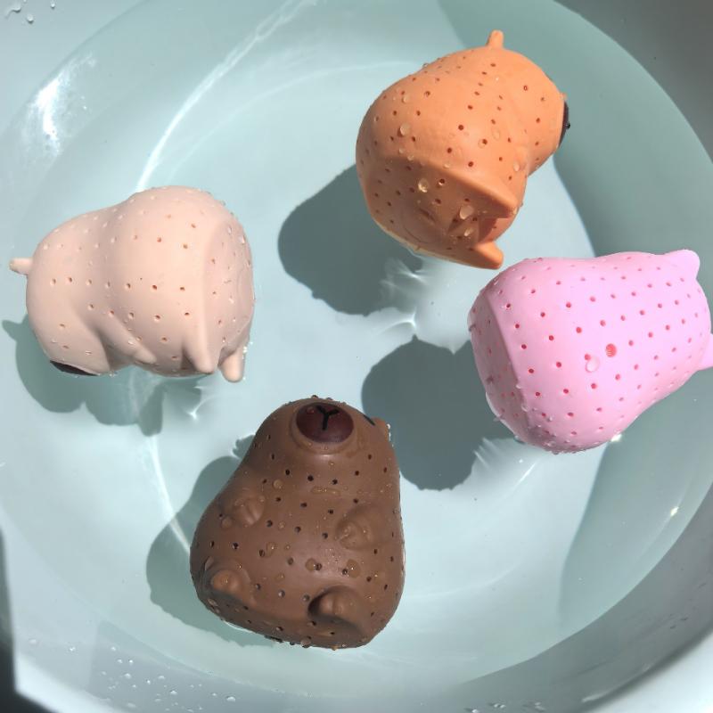 Игрушки для купания младенцев Губка Впитывающая Воду Капибара Сжимающиеся Игрушки для снятия стресса Летние Игрушки для игры в воде для детей Игрушка для ванны