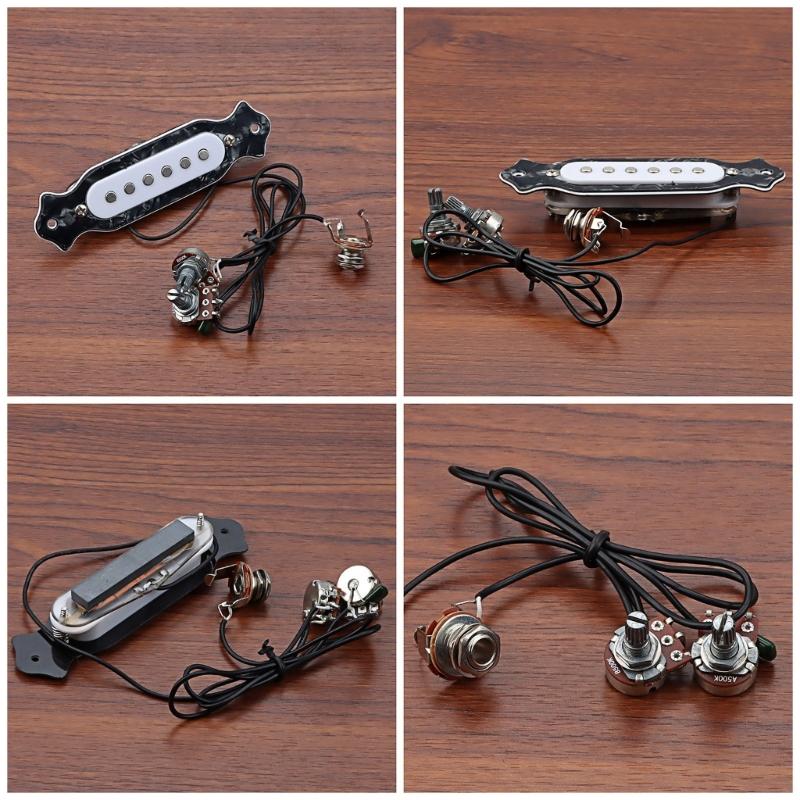 Prewired 6-String Guitar Pickup with Volumes & Tone Controller Knobs Guitar Part