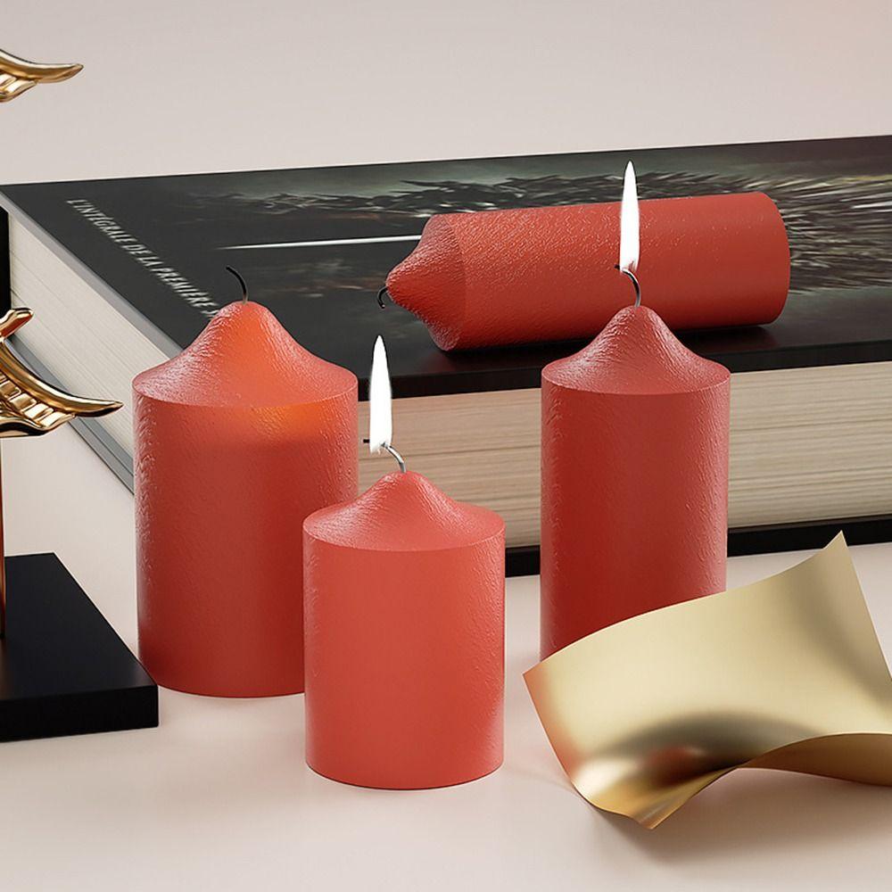 DIY Craft Handmade Clay Tools Cake Resin Molds Candle Mould 3D Art Wax Mold Cylinder Candle Mold