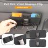 Car Leather Shield-Shaped Double-sided Card Holder Visor Sunglasses Clip For Volvo XC60 C30 T6 S60 C70 XC40 V40 XC70 AWD V90 S90