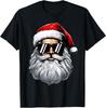 Santa Face Retro Sunglasses Christmas Shirts For Mens Boys T-Shirt