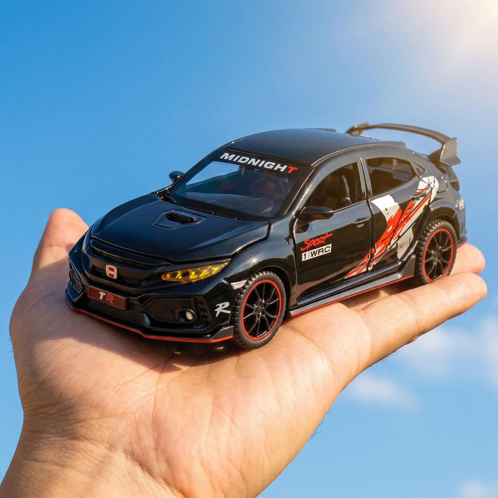 1:32 Honda Civic Type-R Super Modified Sport Car Acura NSX NA1 Racing Sport Couple Alloy Metal Diecast Model Car Display Present ahx256
